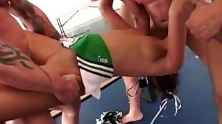 BrokenTeens - 6 Big Dicks For 1 Cheerleader