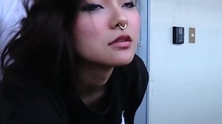 Asian Cum Slut Fucks Guy By Subway Station
