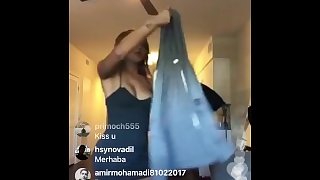 Instagram live nip slip